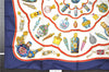 Authentic HERMES Carre 90 Scarf "Qu'importe le flacon" Silk Navy 2109G