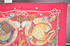 Authentic HERMES Carre 90 Scarf "Grands Fonds" Silk Pink 2111G