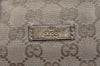 Authentic GUCCI Sherry Line Hand Tote Bag GG Canvas Leather 131228 Beige 2111I