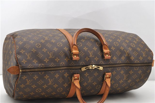 Authentic Louis Vuitton Monogram Keepall 55 Boston Bag M41424 LV 2112D