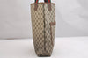 Authentic GUCCI Web Sherry Line Shoulder Tote Bag GG PVC Leather Brown 2113I