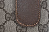 Authentic GUCCI Web Sherry Line Shoulder Tote Bag GG PVC Leather Brown 2113I