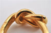 Authentic HERMES Scarf Ring Atame Circle Knot Design Gold Tone 2114G