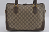 Authentic GUCCI Vintage 2Way Shoulder Hand Tote Bag GG PVC Leather Brown 2114I