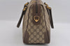 Authentic GUCCI Vintage 2Way Shoulder Hand Tote Bag GG PVC Leather Brown 2114I