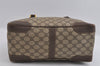Authentic GUCCI Vintage 2Way Shoulder Hand Tote Bag GG PVC Leather Brown 2114I