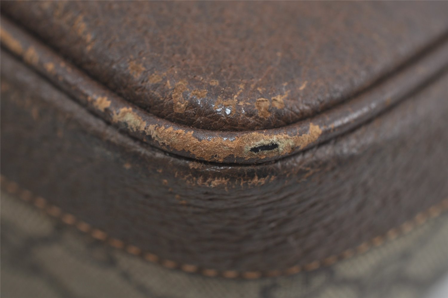 Authentic GUCCI Vintage 2Way Shoulder Hand Tote Bag GG PVC Leather Brown 2114I