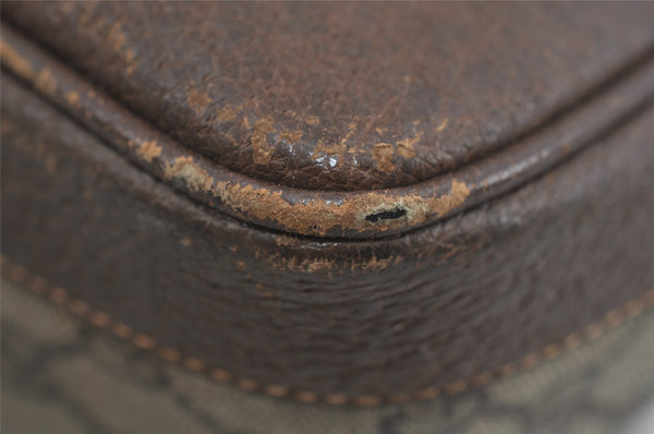 Authentic GUCCI Vintage 2Way Shoulder Hand Tote Bag GG PVC Leather Brown 2114I