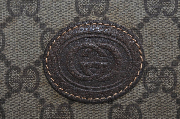Authentic GUCCI Vintage 2Way Shoulder Hand Tote Bag GG PVC Leather Brown 2114I