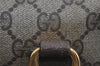 Authentic GUCCI Vintage 2Way Shoulder Hand Tote Bag GG PVC Leather Brown 2114I