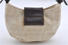 Auth FENDI Zucca Mini Mamma Baguette Hand Bag Purse Canvas Leather Beige 2115D