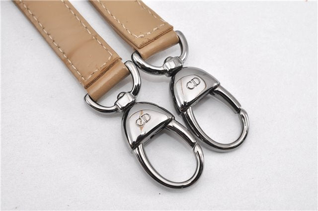 Authentic Christian Dior Shoulder Strap Leather Beige 35.5