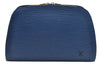 Authentic Louis Vuitton Epi Dauphine GM Cosmetic Pouch Blue M48435 LV 2116I