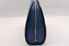 Authentic Louis Vuitton Epi Dauphine GM Cosmetic Pouch Blue M48435 LV 2116I