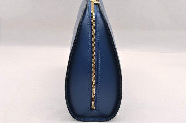 Authentic Louis Vuitton Epi Dauphine GM Cosmetic Pouch Blue M48435 LV 2116I