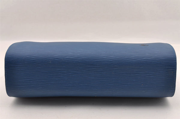 Authentic Louis Vuitton Epi Dauphine GM Cosmetic Pouch Blue M48435 LV 2116I