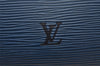 Authentic Louis Vuitton Epi Dauphine GM Cosmetic Pouch Blue M48435 LV 2116I