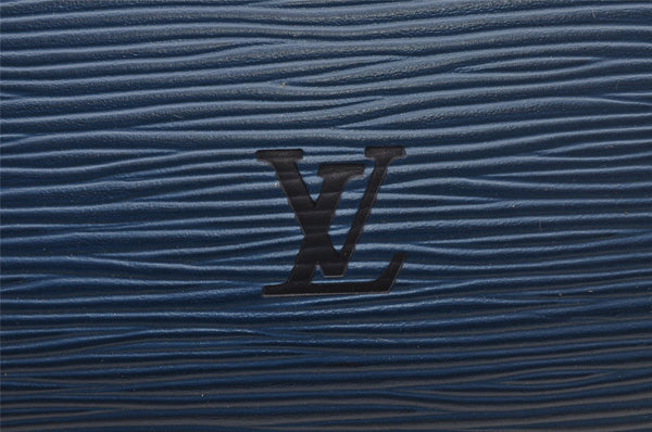 Authentic Louis Vuitton Epi Dauphine GM Cosmetic Pouch Blue M48435 LV 2116I