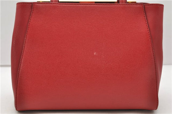 Authentic FENDI Vintage 2Way Shoulder Hand Bag Purse Leather Red 2119D