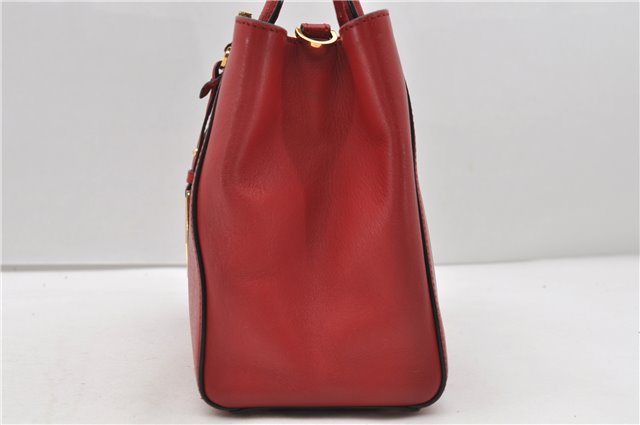 Authentic FENDI Vintage 2Way Shoulder Hand Bag Purse Leather Red 2119D