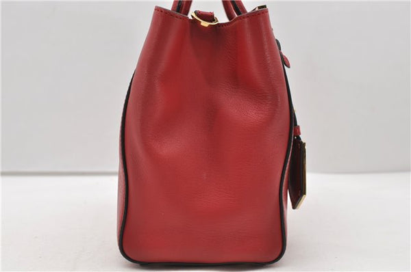 Authentic FENDI Vintage 2Way Shoulder Hand Bag Purse Leather Red 2119D