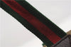 Authentic GUCCI Web Sherry Line Hand Bag GG Canvas Leather 131228 Brown 2119F