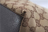 Authentic GUCCI Web Sherry Line Hand Bag GG Canvas Leather 131228 Brown 2119F