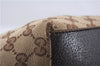 Authentic GUCCI Web Sherry Line Hand Bag GG Canvas Leather 131228 Brown 2119F