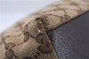 Authentic GUCCI Web Sherry Line Hand Bag GG Canvas Leather 131228 Brown 2119F