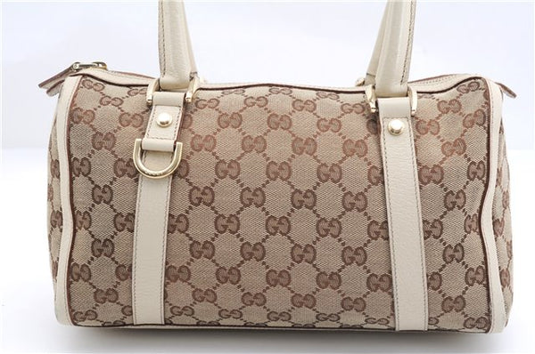 Authentic GUCCI Abbey Shoulder Hand Bag GG Canvas Leather 130942 Brown 2120F