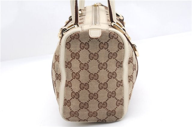 Authentic GUCCI Abbey Shoulder Hand Bag GG Canvas Leather 130942 Brown 2120F