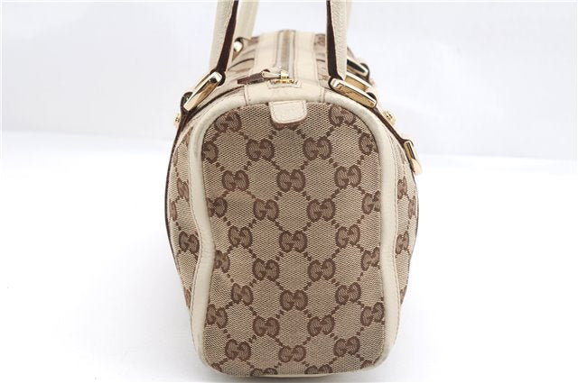 Authentic GUCCI Abbey Shoulder Hand Bag GG Canvas Leather 130942 Brown 2120F