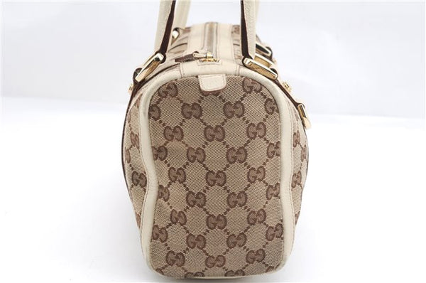 Authentic GUCCI Abbey Shoulder Hand Bag GG Canvas Leather 130942 Brown 2120F