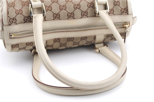 Authentic GUCCI Abbey Shoulder Hand Bag GG Canvas Leather 130942 Brown 2120F