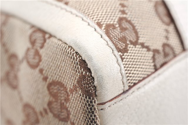 Authentic GUCCI Abbey Shoulder Hand Bag GG Canvas Leather 130942 Brown 2120F