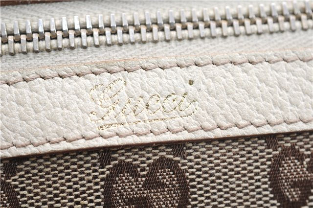 Authentic GUCCI Abbey Shoulder Hand Bag GG Canvas Leather 130942 Brown 2120F