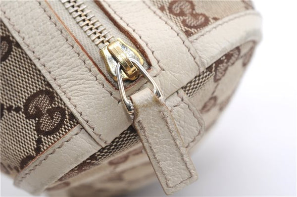Authentic GUCCI Abbey Shoulder Hand Bag GG Canvas Leather 130942 Brown 2120F