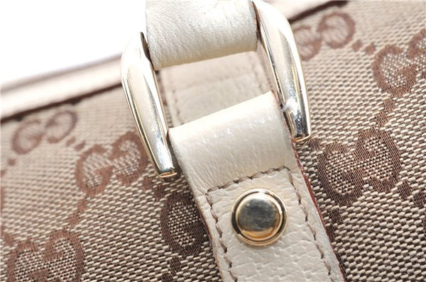 Authentic GUCCI Abbey Shoulder Hand Bag GG Canvas Leather 130942 Brown 2120F