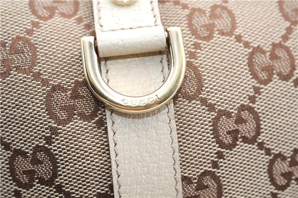 Authentic GUCCI Abbey Shoulder Hand Bag GG Canvas Leather 130942 Brown 2120F