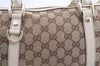Authentic GUCCI Abbey Shoulder Hand Bag GG Canvas Leather 130942 Brown 2120F