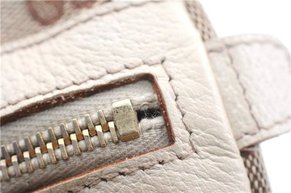 Authentic GUCCI Abbey Shoulder Hand Bag GG Canvas Leather 130942 Brown 2120F