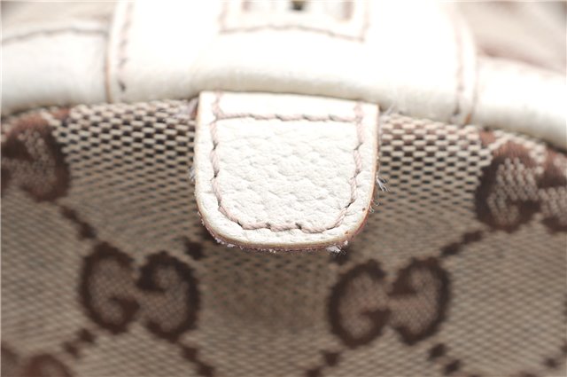 Authentic GUCCI Abbey Shoulder Hand Bag GG Canvas Leather 130942 Brown 2120F