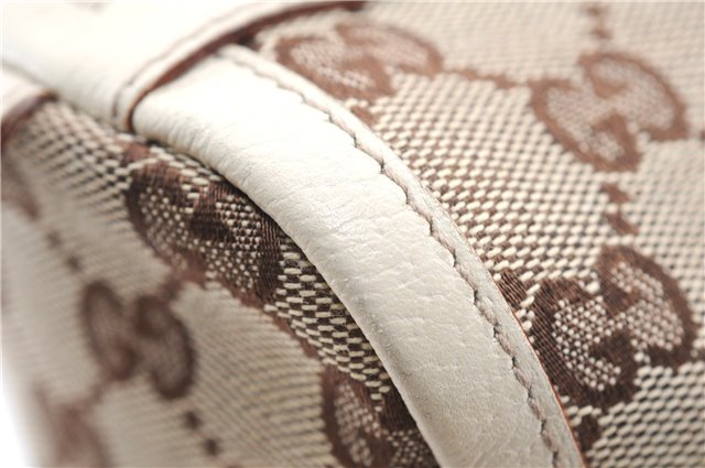 Authentic GUCCI Abbey Shoulder Hand Bag GG Canvas Leather 130942 Brown 2120F