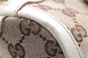 Authentic GUCCI Abbey Shoulder Hand Bag GG Canvas Leather 130942 Brown 2120F