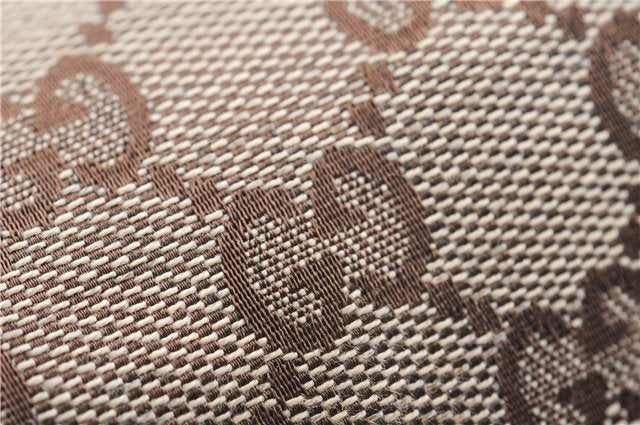 Authentic GUCCI Abbey Shoulder Hand Bag GG Canvas Leather 130942 Brown 2120F