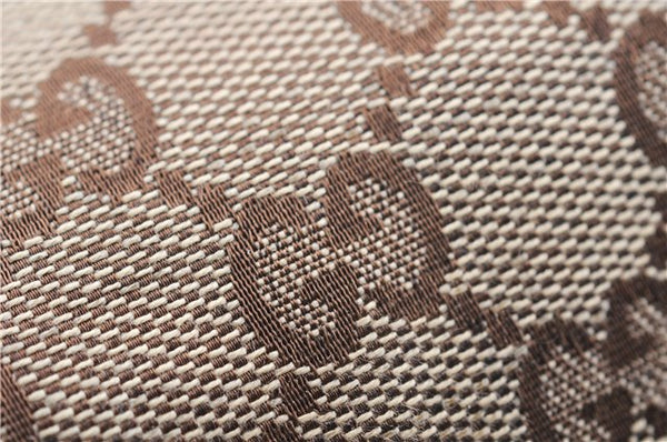 Authentic GUCCI Abbey Shoulder Hand Bag GG Canvas Leather 130942 Brown 2120F