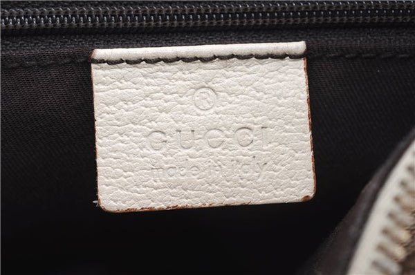 Authentic GUCCI Abbey Shoulder Hand Bag GG Canvas Leather 130942 Brown 2120F