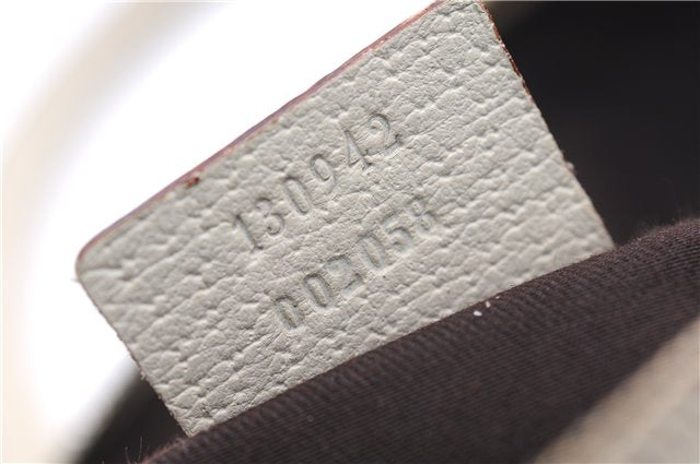 Authentic GUCCI Abbey Shoulder Hand Bag GG Canvas Leather 130942 Brown 2120F