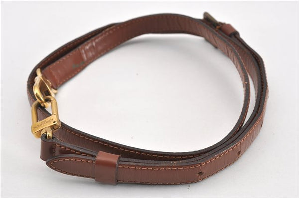 Authentic Louis Vuitton Leather Shoulder Strap Brown 35-45.2" LV 2120G