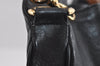 Authentic GUCCI Bamboo 2Way Shoulder Hand Bag Leather Black Junk 2121I